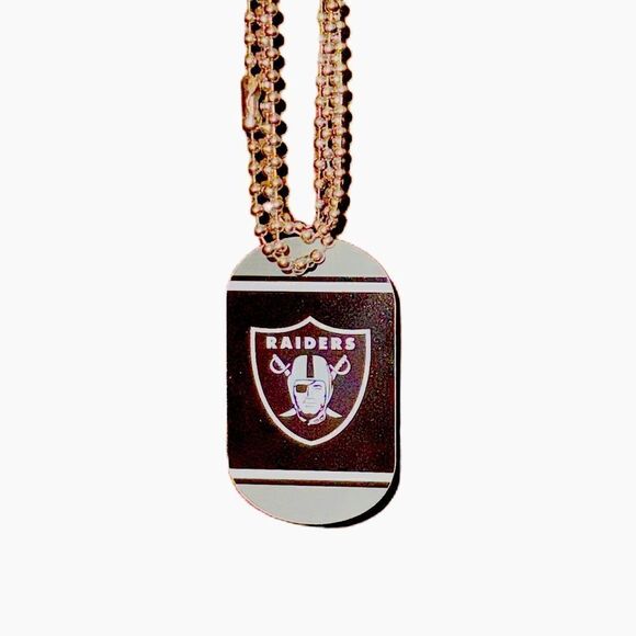 Las Vegas Raiders Dog Tag Ball Chain Necklace 11/13/23 Game Giveaway vs NY Jets - Picture 3 of 9
